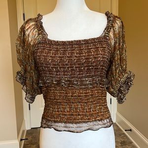 New with tags Anthropologie smocked blouse